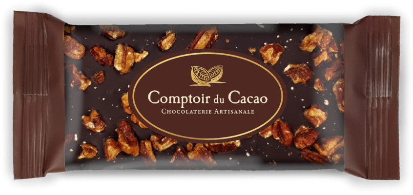 Mini Tablette noire Pecan Caramelisee 40g