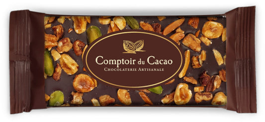 Tablette Noire Fruits secs caramelises