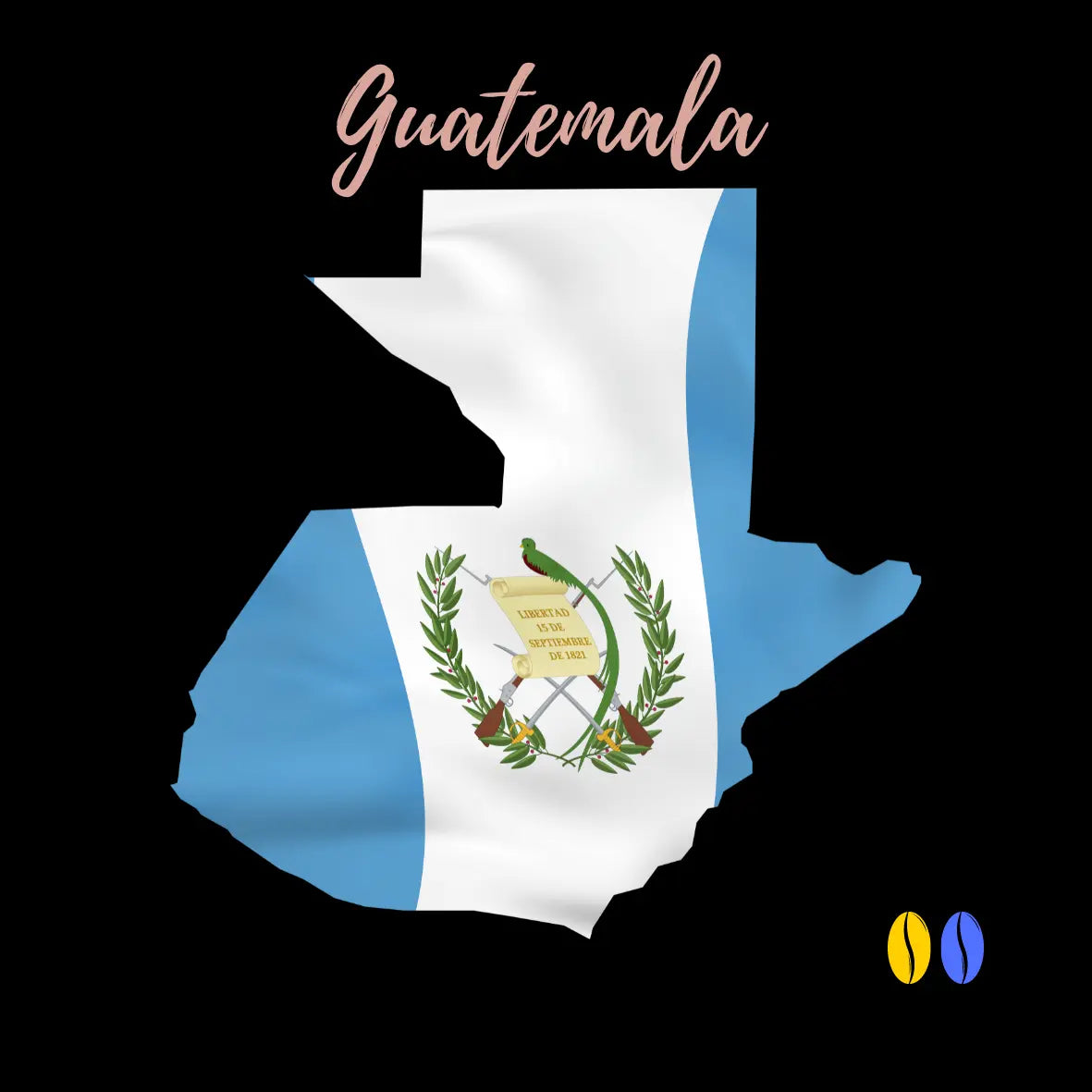 Café Guatemala Huehuetenango SHG , label made in Marne, café gourmand