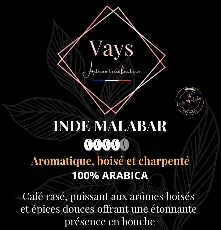 Café Inde Malabar AA Moussonné, café en grains ou moulu