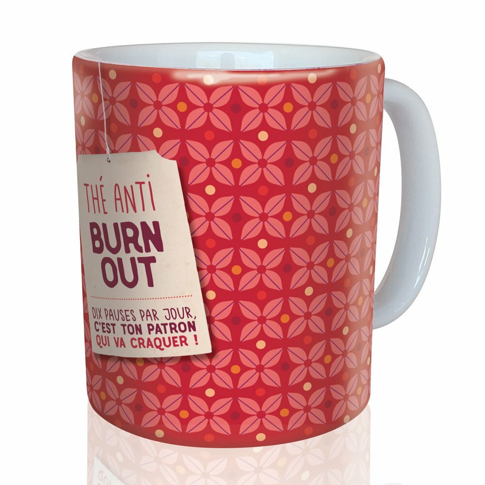 tasse mug puce et nino "thé anti burn out"
