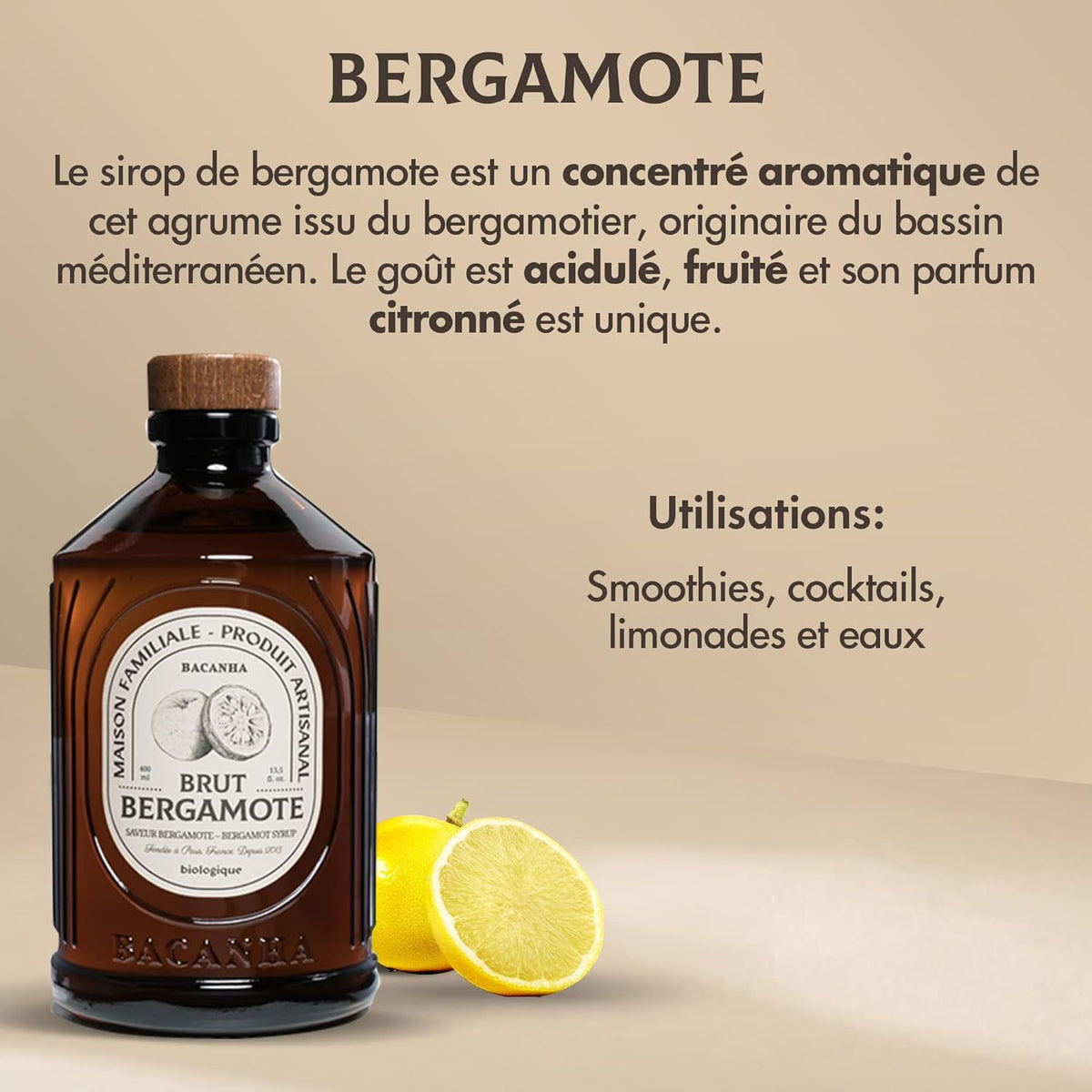 Sirop Bacanha Bergamote 