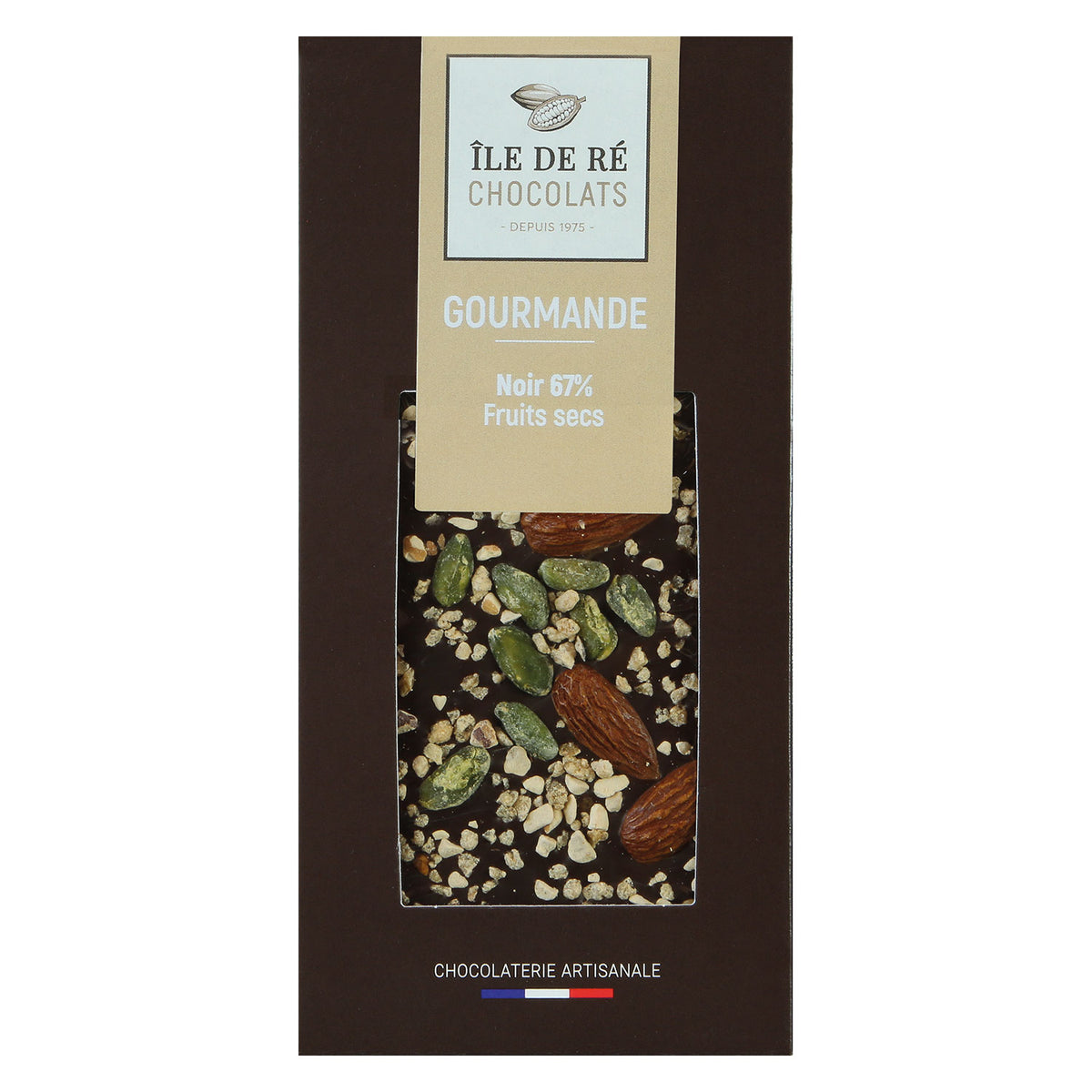 Tablette de chocolat Noir 67% Fruits Secs