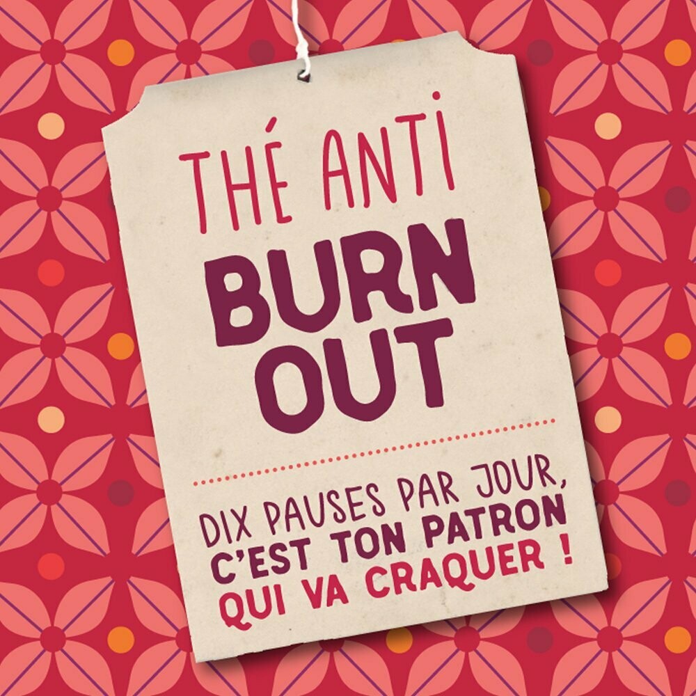 tasse mug puce et nino "thé anti burn out"