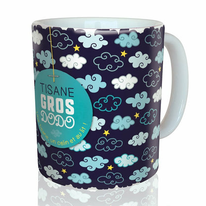 tasse mug puce et nino "une tisane, un câlin et au lit"
